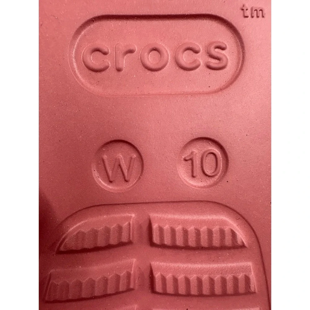 Crocs Kadee II Platform Flip Flops Women's Size 10 Coral Pink Thong Sandals - Picture 6 of 10